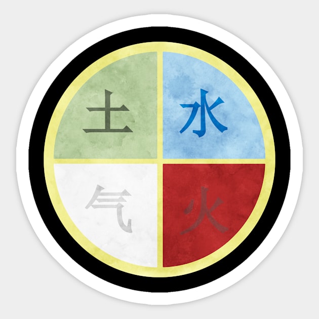 Four elements (In Chinese) Sticker by Rebellion10